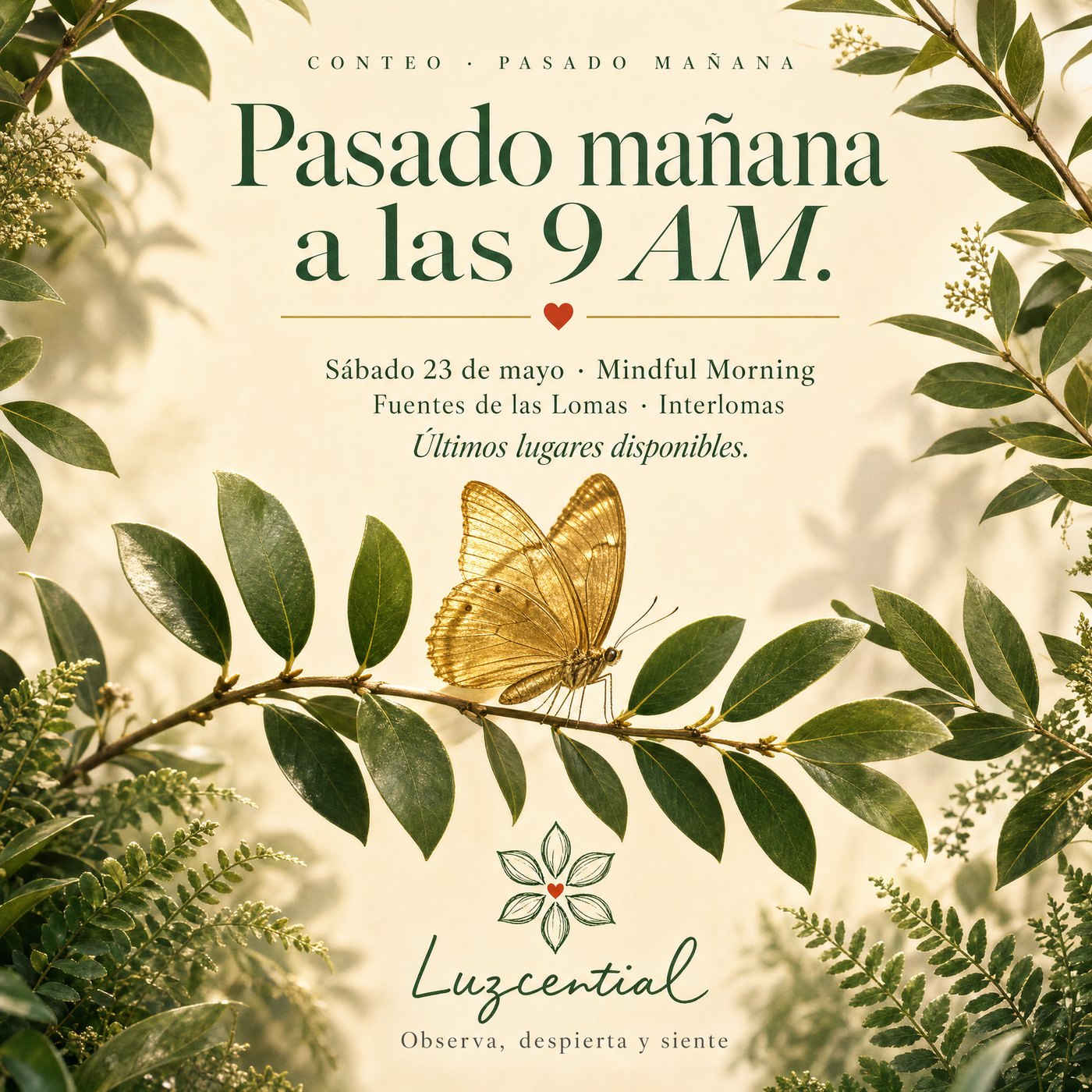 Pieza Pasado mañana · mariposa